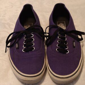 Vans "Off the Wall" Purple Canvas Lace up Shoes Unisex Men's 6.5 Women's 8